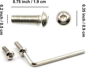 img 3 attached to AutoE 1 Set Black Taper Steering Wheel Screw Bolts For Nardi Personal OMP For Momo (Silver Round)