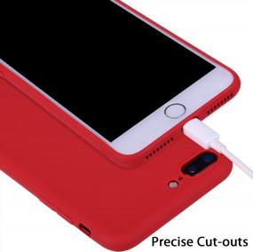 img 3 attached to Чехол для iPhone 8 Plus/7 Plus, Wisdompro 5 Pack Красочный мягкий гель TPU Slim Fit Защитный чехол для Apple IPhone 7 Plus и 8 Plus (зеленый, голубой, розовый, желтый, красный)