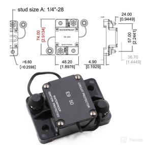 img 1 attached to ⚡️ T Tocas T1 Type Auto Reset Waterproof Circuit Breakers 50A 32VDC - No Switch Button