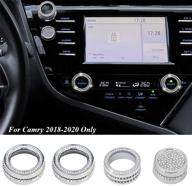 🌟 topdall bling climate control multimedia screen knob button crystal shiny accessory interior for toyota camry - enhanced seo логотип