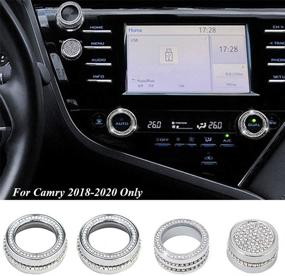 img 4 attached to 🌟 TopDall Bling Climate Control Multimedia Screen Knob Button Crystal Shiny Accessory Interior for Toyota Camry - Enhanced SEO