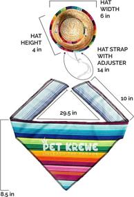 img 3 attached to 🎩 Pet Krewe Mexican Cinco de Mayo Costume Set: Dog Sombrero Hat & Collar with Serape Outfit - Ideal for Halloween, Parties, and Photo Shoots