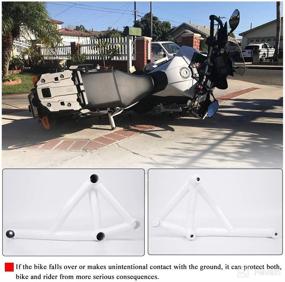 img 3 attached to White Steel Crash Bar Protector and Stunt Bar for Yamaha MT09 FZ09 Tracer 🏍️ 900 MT-09 FZ-09 2014-2016 - FATExpress Motorcycle Front Engine Guard with Rear Passenger Peg Subcage Sub-cage