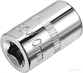 img 3 attached to 🔧 uxcell 2-Pack 1/4-Inch Drive 10mm 6-Point Metric Shallow Socket, Enhanced with Cr-V