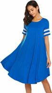 comfortable and chic: wildtrest women's blue a-line maternity nightdress in size large logo