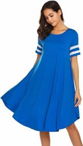 img 4 attached to Comfortable And Chic: Wildtrest Women'S Blue A-Line Maternity Nightdress In Size Large