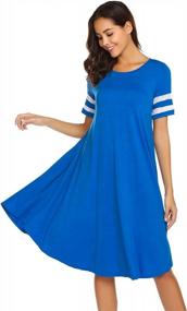 img 1 attached to Comfortable And Chic: Wildtrest Women'S Blue A-Line Maternity Nightdress In Size Large