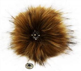 img 1 attached to 12-Pack Faux Raccoon Fur Pompoms With Press Button - 4.3In Popular Mix For Knitting Hats