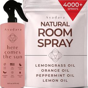 img 4 attached to 🍋 Ayadara Refreshing Citrus Natural Room Spray - Air Freshener for Home & Office with Witch Hazel, Lemongrass, & Peppermint Oil - Room Deodorizer Spray for Nature-Based Home Odor Elimination - Over 4000 Spritzes