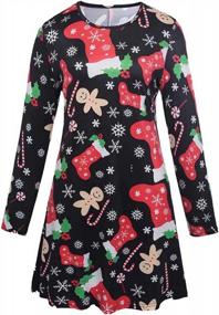 img 3 attached to Christmas Santa Claus Print Flared A-Line Dress For Women By LaSuiveur