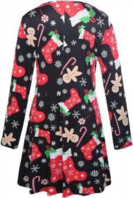 img 1 attached to Christmas Santa Claus Print Flared A-Line Dress For Women By LaSuiveur