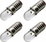 ruiandsion e5 led bulb white 12v e5 e5.5 screw base led bulb upgrade for modle train lights(pack of 4) logo