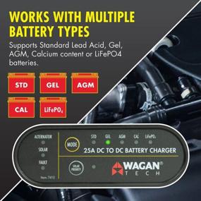 img 1 attached to Wagan EL7410 12V 25A DC To DC Battery Charger With Solar Input MPPT Controller For SLA, Flooded, Gel, AGM, Calcium And Lithium, Using Multi-Stage Charging In RVs, Vehicles, Boats And Yachts
