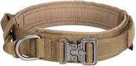 high-quality tactical dog collar - adjustable nylon k9 collar with military-grade metal buckle and handle - excellent elite spanker logo