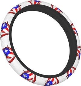 img 4 attached to Coqui Puerto Rican Flag Steering Wheel Cover