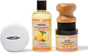 img 4 attached to 🌳 CLARK's Cutting Board Oil and Wax Kit: Complete Wood Protection set with Mineral Oil, Finishing Wax, Applicator, & Buffing Pad, Enriched with Natural Lemon & Orange Extract