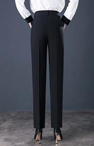 img 2 attached to LISUEYNE Women'S Modern Fit Stretch Suit Pants With Pockets For Formal Office Wear