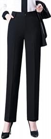 img 4 attached to LISUEYNE Women'S Modern Fit Stretch Suit Pants With Pockets For Formal Office Wear