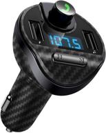 📻 criacr (upgraded version) bluetooth fm transmitter for car: dual usb, hands-free calling, u disk & tf card mp3 player logo