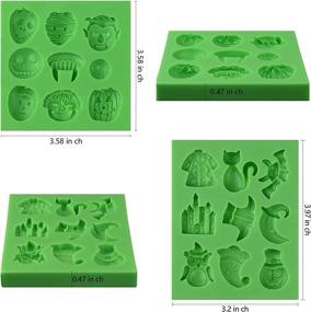 img 2 attached to Sakolla'S Spooky & Fun Halloween Fondant Cake Molds - Silicone Candy Molds For Making Bat, Pumpkin, Owl & Ghost Shaped Cupcake Toppers And More!