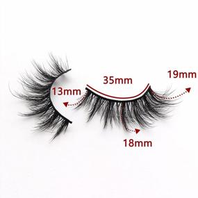 img 2 attached to Get Gorgeous Eyes With Veleasha'S Wispy Faux Mink Lashes - 6 Pairs For A Perfect Cat Eye Look