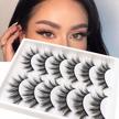 get gorgeous eyes with veleasha's wispy faux mink lashes - 6 pairs for a perfect cat eye look logo