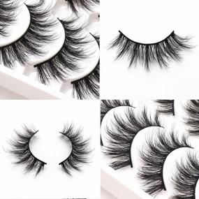 img 1 attached to Get Gorgeous Eyes With Veleasha'S Wispy Faux Mink Lashes - 6 Pairs For A Perfect Cat Eye Look