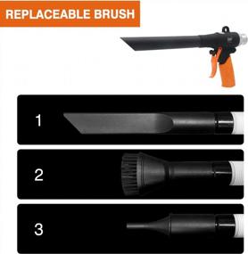 img 2 attached to Air Duster Gun,WP WORKPAD Blow/Suction Dual-Purpose Dust Blowing Gun Pneumatic Cleaning Tool With Different Nozzle Attachments