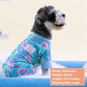 img 2 attached to 🐶 KYEESE Lightweight Dog Pajamas - Pjs, Onesie Jumpsuit with Shedding Cover for Small and Medium Dogs