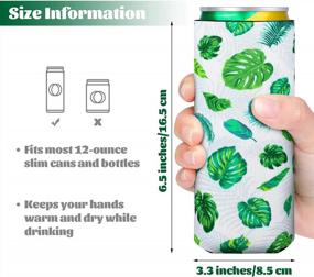 img 3 attached to 12-Piece Neoprene Can Cooler Sleeves - Perfect For Summer Beach Parties, Picnics & BBQs (6.5 X 3.3 Inch)