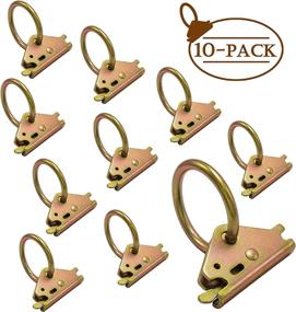 img 4 attached to 🔒 10-Pack of Heavy-Duty Steel E-Track O Ring Tie Down Anchors for Securing Cargo in Enclosed Trailers and Flatbed Trucks - Essential E-Track Accessories