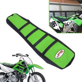 img 4 attached to 🏍️ Green Rubber Soft Skin Motorcycle Gripper Seat Cover for KX65 2000-2017 KLX110 Off Road Dirt Pit Bike