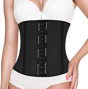 img 4 attached to Portzon Women'S Latex Sport Girdle Waist Trainer - Underbust Corset For Hourglass Figure And Everyday Weight Loss