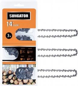 img 4 attached to SUNGATOR 3-Pack 14 Inch Chainsaw Chain SG-S50, 3/8" LP Pitch - .050" Gauge - 50 Drive Links, Compatible Remington