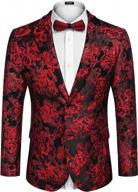 make a statement at any occasion with coofandy men's floral tuxedo jacket in rose embroidered design логотип