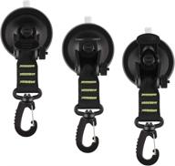 ๐๏ธ 3pcs suction cup anchor with securing hook tie down: ideal camping tarp accessory for car awnings logo