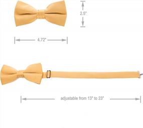 img 1 attached to Men'S 2.5" Poly Satin Adjustable Pre-Tied Bow Tie - Multiple Colors Available