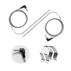 img 4 attached to Upgrade Your Pit Boss Grill: Waterproof Meat Probe Replacement With Stainless Steel Holder [2Pc Set]