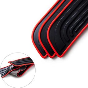 img 3 attached to 🚪 JINGTAO88 Car Door Sill Plate Protectors: Universal Entry Guards for Protection & Decoration - 4pcs (No Pattern)