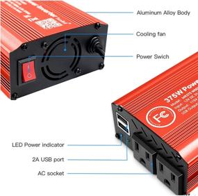 img 3 attached to TVNIKD 300 Watt Power Inverter Car Inverter DC 12V To AC 110V Car Charger With 4