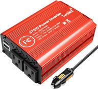 tvnikd 300 watt power inverter car inverter dc 12v to ac 110v car charger with 4 logo