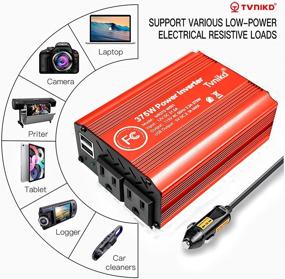 img 2 attached to TVNIKD 300 Watt Power Inverter Car Inverter DC 12V To AC 110V Car Charger With 4