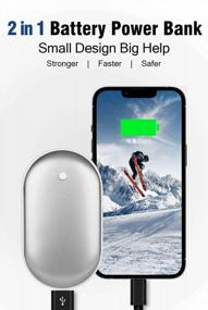 img 2 attached to Rechargeable 5200MAh Hand Warmer/Phone Charger: Safe Heat Therapy Pain Relief Winter Gift For Women Men - BRIGENIUS