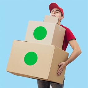img 1 attached to Efficient Inventory & Sales Management With PARLAIM 2 Color-Code Circle Dot Labels - 500 Green Stickers In A Dispenser Box