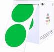 efficient inventory & sales management with parlaim 2 color-code circle dot labels - 500 green stickers in a dispenser box logo