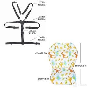 img 3 attached to 🪑 High Chair Cushion and Straps with Liner Pad Cover Mat and 5 Point Harness Set