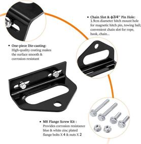img 2 attached to 🚜 CZC AUTO Zero Turn Mower Trailer Hitch &amp; Magnetic Hitch Kit: Easy Hook On &amp; Off, Secure Attachment Towing Pack, Black