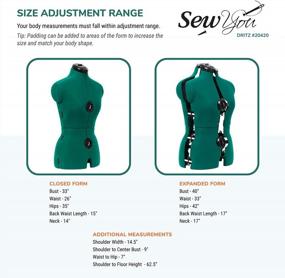img 2 attached to 👗 Dritz Sew You Adjustable Dress Form in Small Size with Opal Green Finish: Enhance Your Sewing Experience!