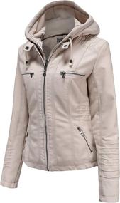 img 4 attached to Tagoo Womens Leather Motorcycle Removable Women's Clothing ~ Coats, Jackets & Vests