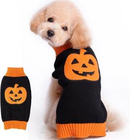 img 4 attached to 🎃 Halloween Pet Clothes: HAPEE Dog Sweaters for Dog/Cat